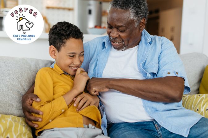 Foster carer with a child