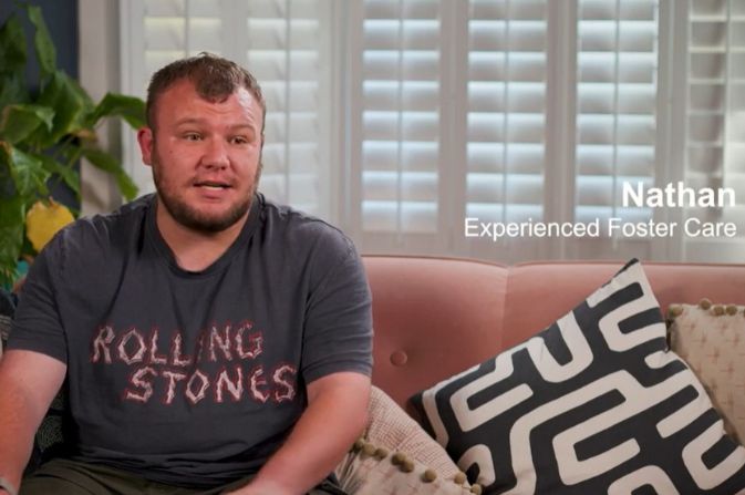 Nathan who experienced foster care